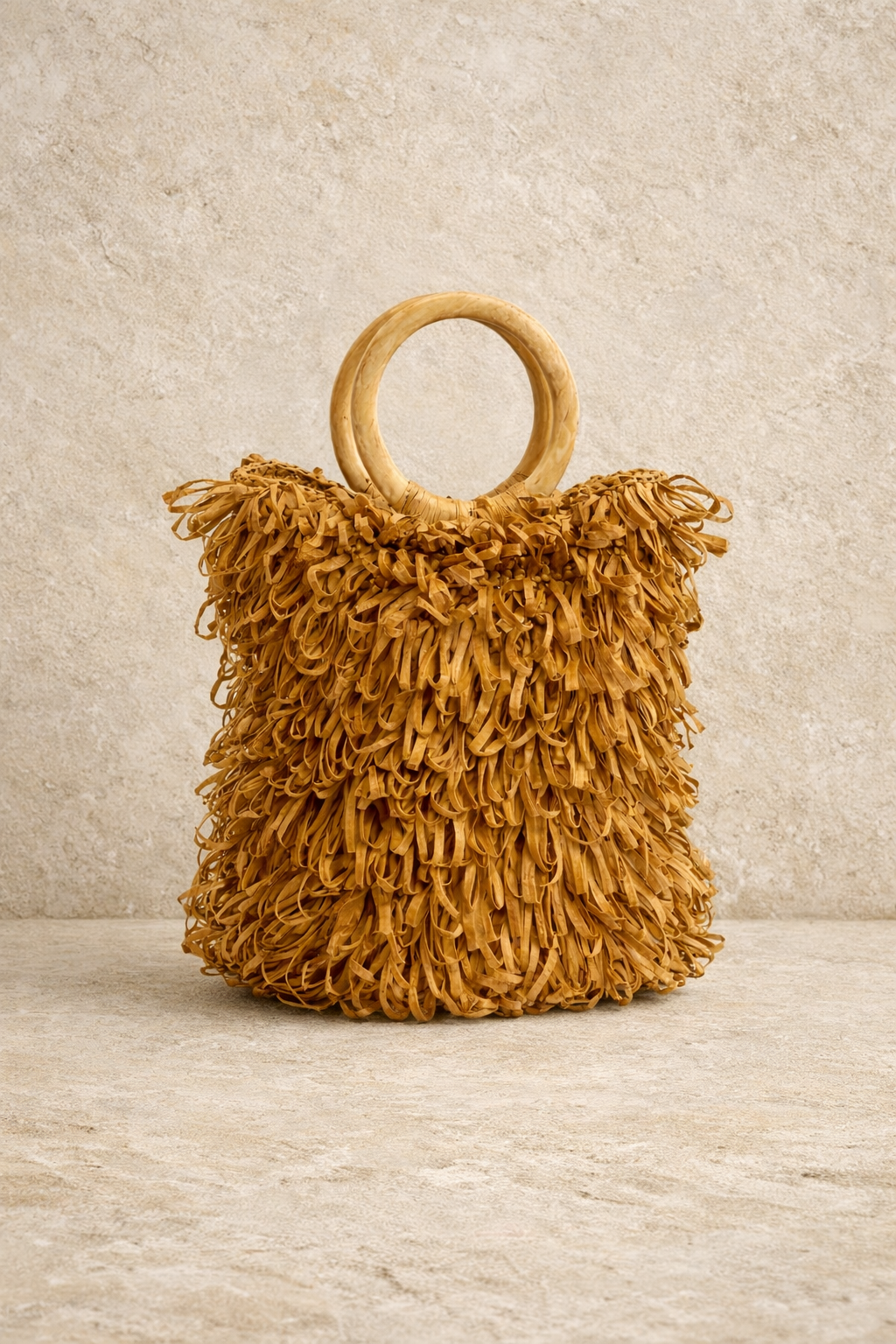 Loop and Form - Sand raffia bag