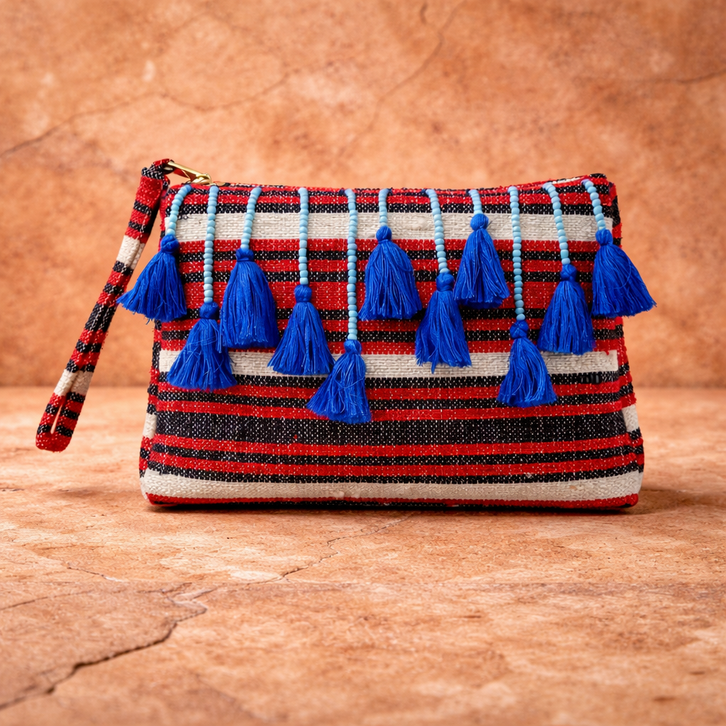 Blue Caravan clutch