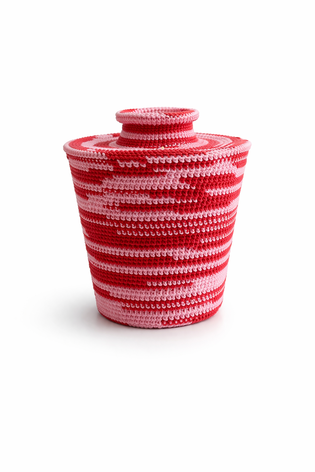 Rose crochet vase