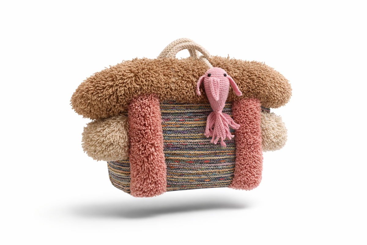 Blush Muse PomPom Basket