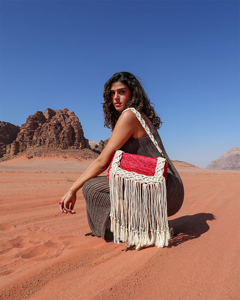 Randa Red Macrame