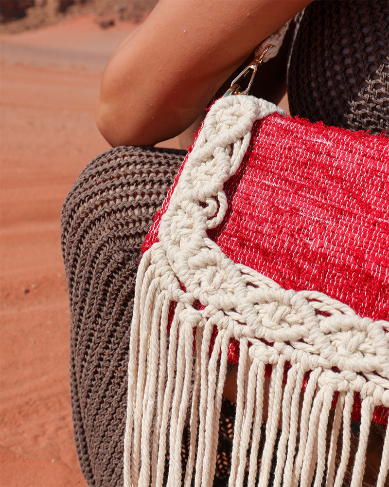 Randa Red Macrame