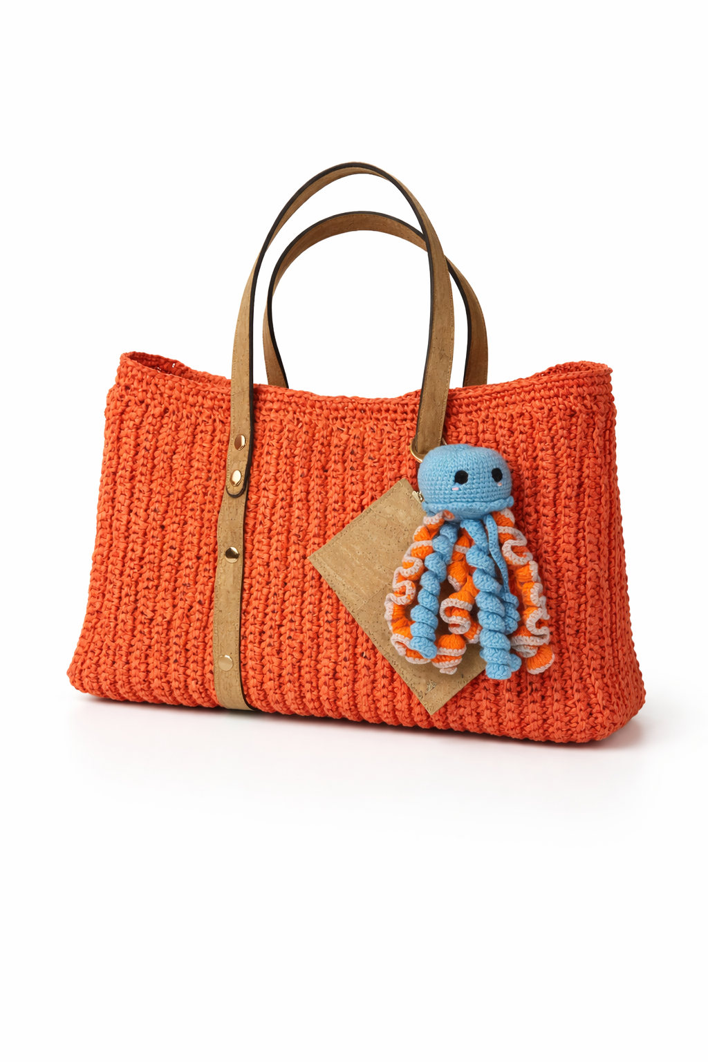 Coral Reef Raffia Tote