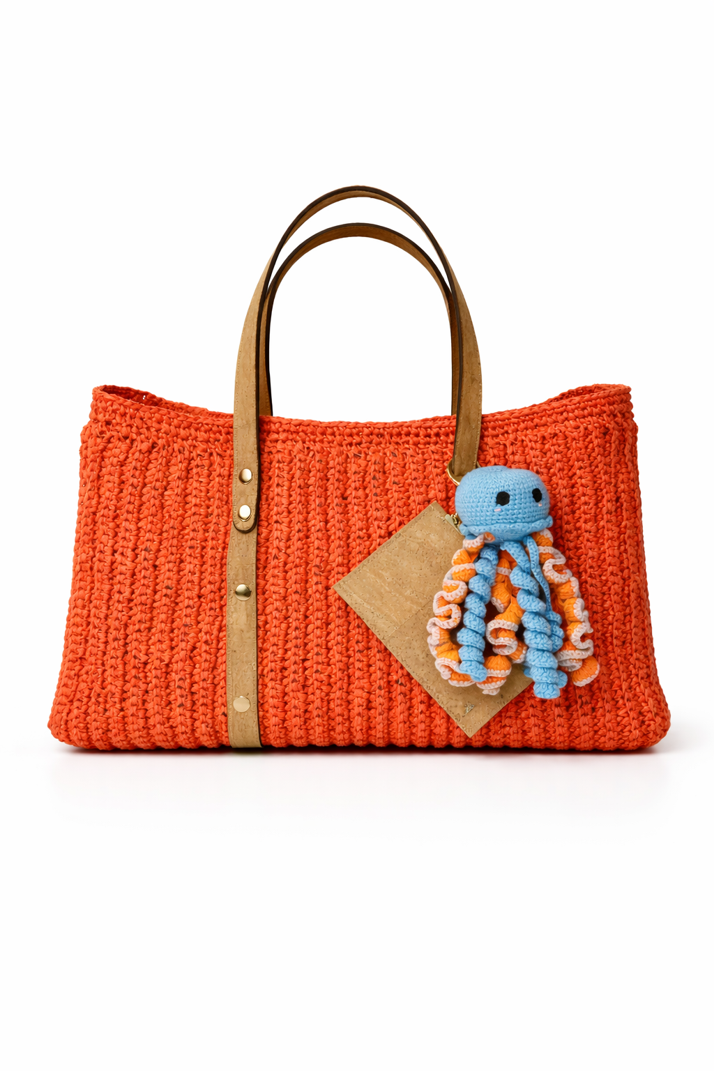 Coral Reef Raffia Tote