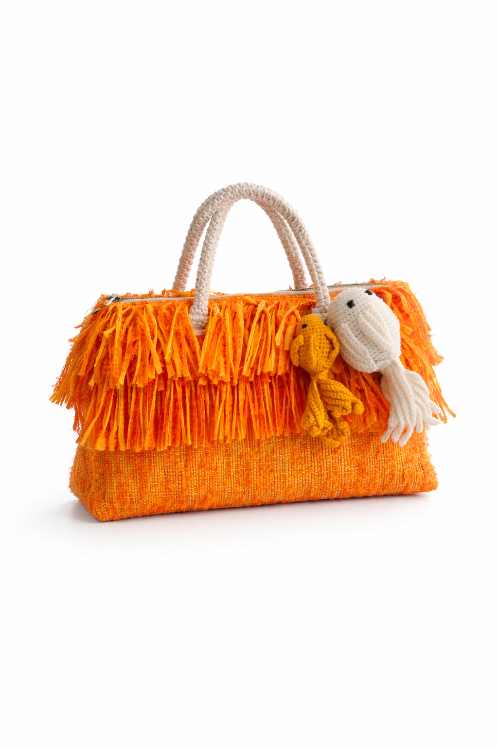 Sun Tide Fringe Basket Bag