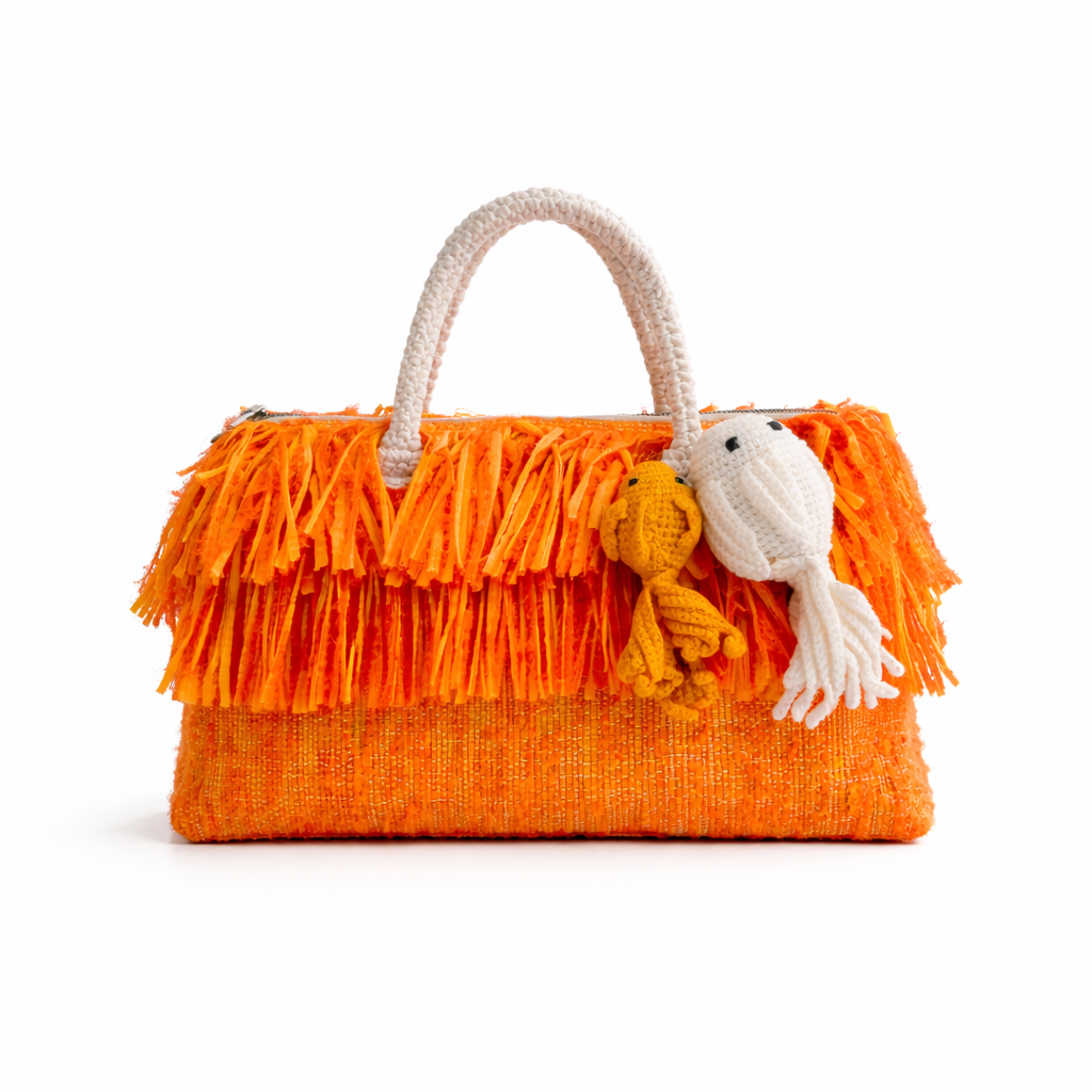 Sun Tide Fringe Basket Bag