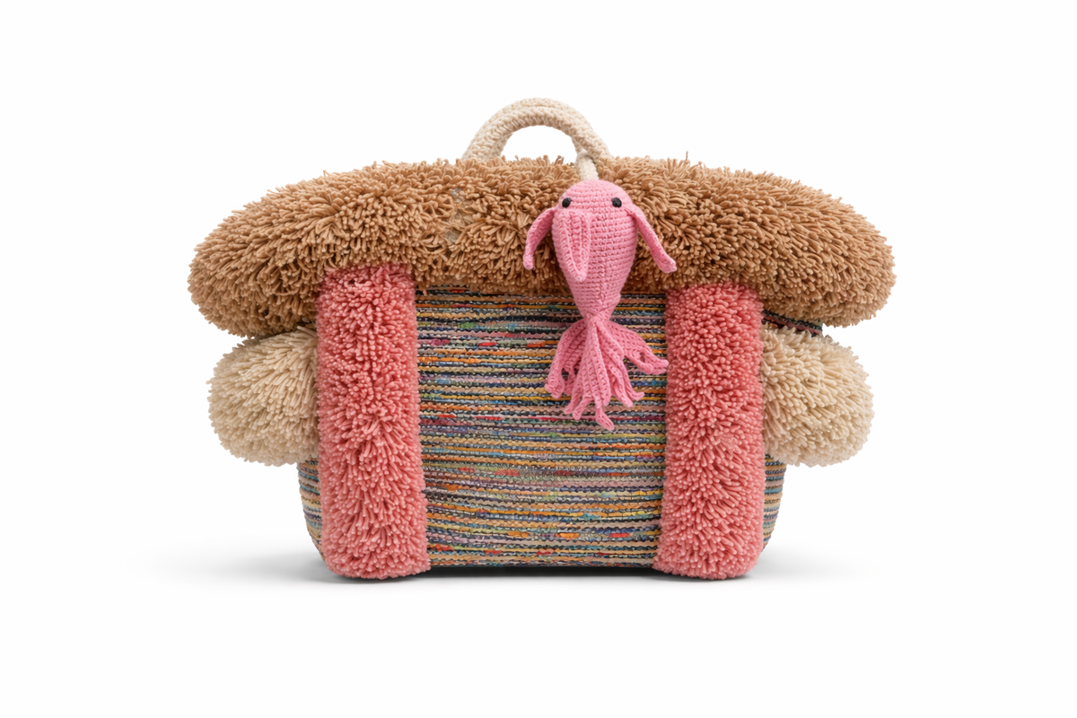 Blush Muse PomPom Basket